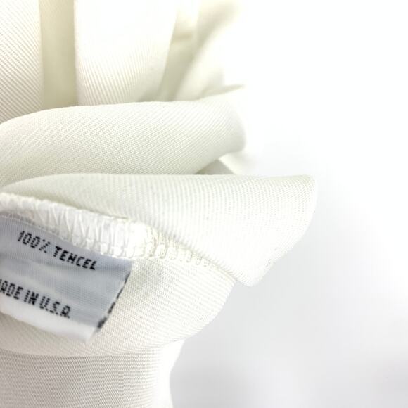 Bryn Walker 3/4 Sleeve Tencel Top Womens Size Medium White Scoop Neck - Picture 6 of 8